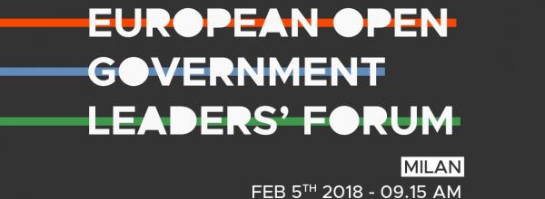 5 Febbraio 2018 - A milano il Forum dei Leader Europei sull'Open Government